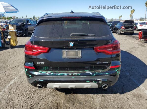 5UXTR7C50KLE96584 2019 BMW X3 Black Вид ззаду