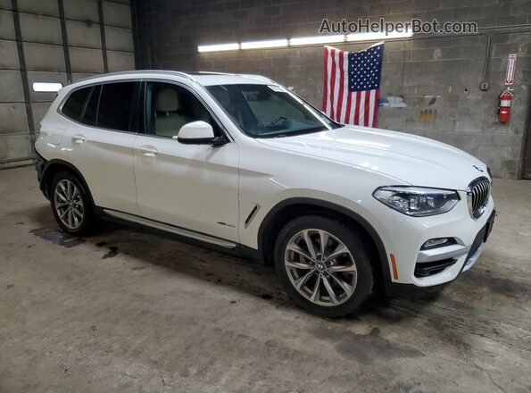 5UXTR9C50JLC72774 2018 BMW X3 White Delantero derecho