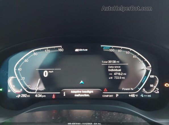 5UXTS1C02L9D35108 2020 BMW X3 Gray Հետևի նստատեղերի տեսք