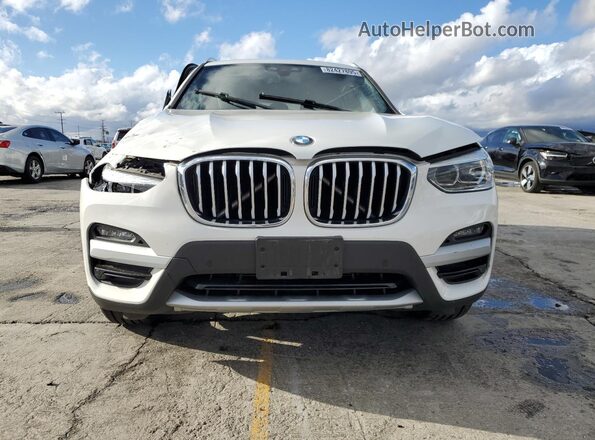 5UXTY3C00L9D46229 2020 BMW X3 White Front view
