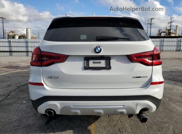 5UXTY3C00L9D46229 2020 BMW X3 White Rear view