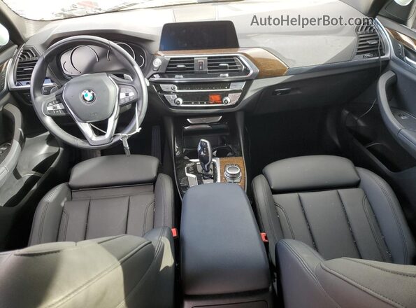 5UXTY3C00L9D46229 2020 BMW X3 White Dashboard view