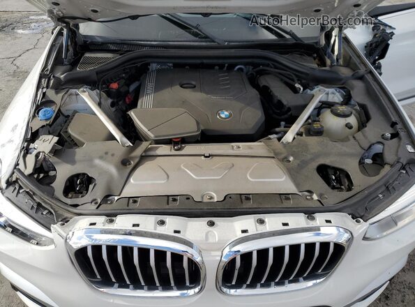 5UXTY3C00L9D46229 2020 BMW X3 White Engine compartment view