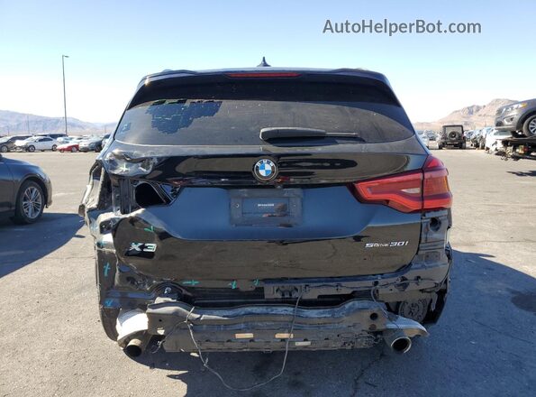 5UXTY3C01L9D47471 2020 BMW X3 Black უკანა ხედი