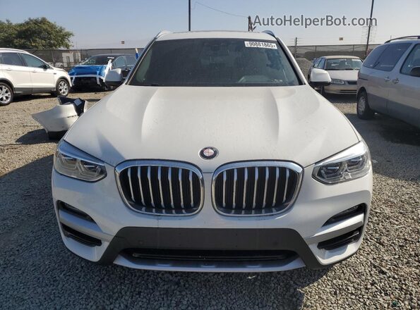 5UXTY3C0XM9G01213 2021 BMW X3 White Front view