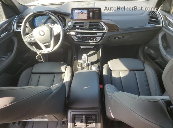 5UXTY3C0XM9G01213 2021 BMW X3 White Dashboard view