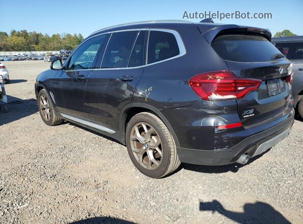 5UXTY5C00M9G98238 2021 BMW X3 Black Հետևի ձախ