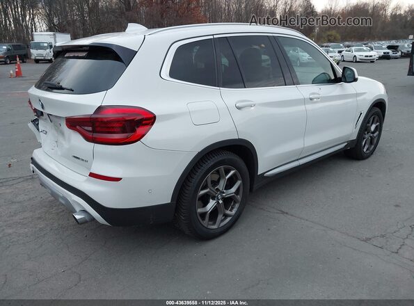 5UXTY5C01M9F44816 2021 BMW X3 White Задня права чверть