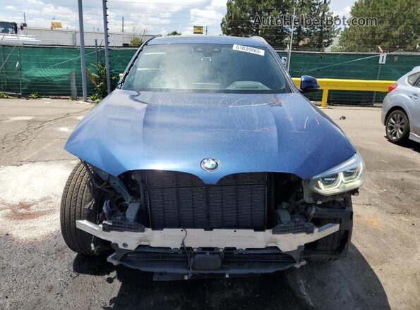5UXTY5C02LLT38533 2020 BMW X3 Blue წინა ხედი