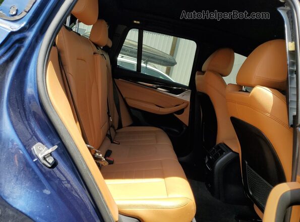 5UXTY5C02LLT38533 2020 BMW X3 Blue უკანა სავარძლების ხედი