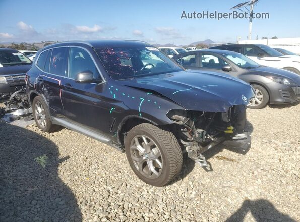 5UXTY5C03L9D09008 2020 BMW X3 Charcoal Front right