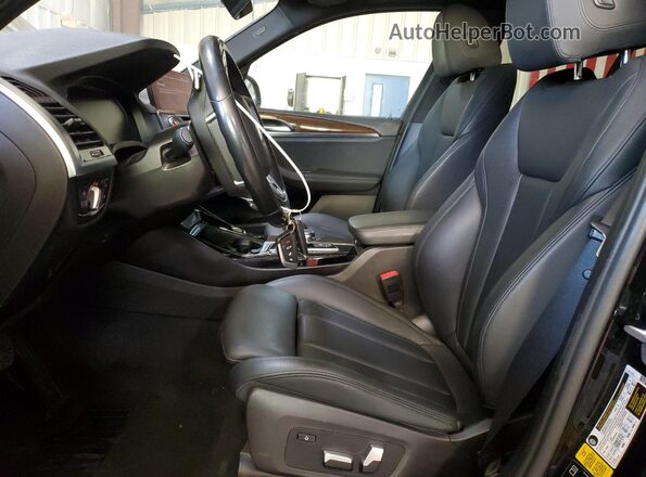 5UXTY5C06LLT36817 2020 BMW X3 Black Front interior view