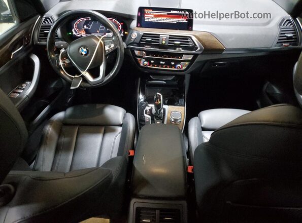 5UXTY5C06LLT36817 2020 BMW X3 Black Dashboard view