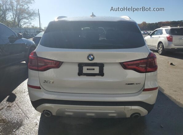 5UXTY5C07L9B80528 2020 BMW X3 White Rear view