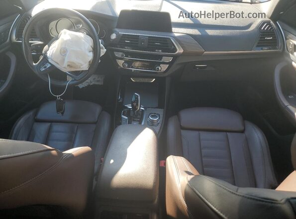 5UXTY5C07L9B80528 2020 BMW X3 White Dashboard view