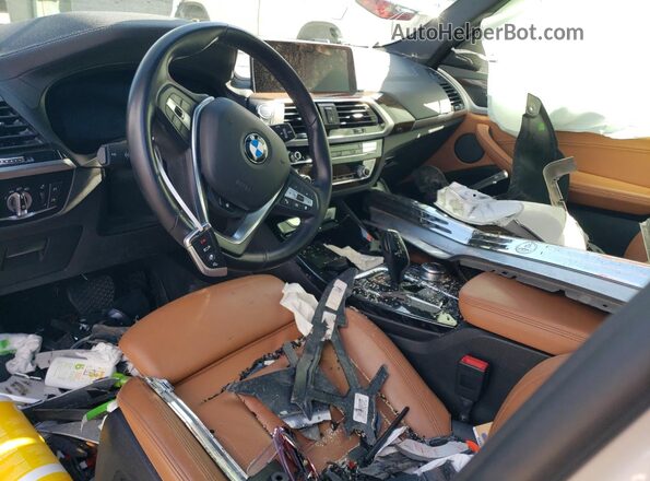 5UXTY5C09LLE57778 2020 BMW X3 White Вид панелі приладів