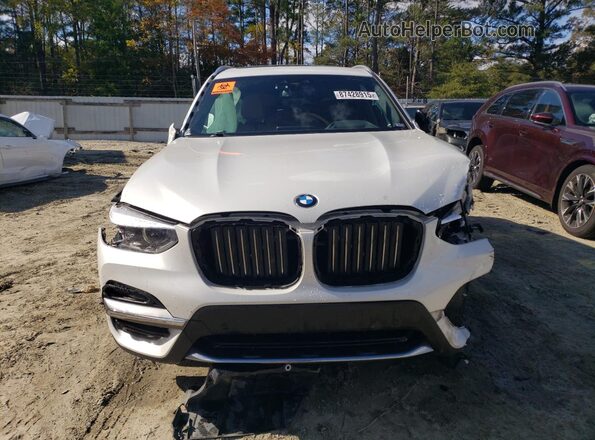 5UXTY5C09LLE57778 2020 BMW X3 White Вид спереду