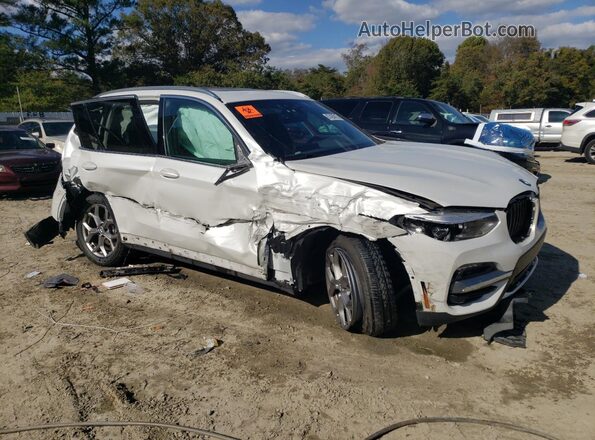 5UXTY5C09LLE57778 2020 BMW X3 White Передня права чверть