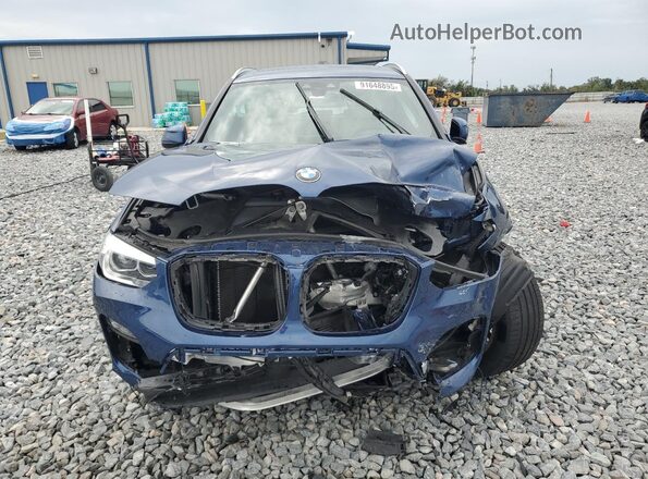 5UXTY5C0XM9H67548 2021 BMW X3 Blue Vista frontal