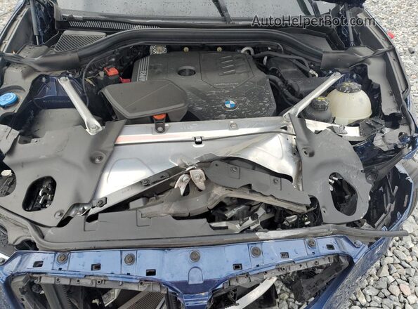 5UXTY5C0XM9H67548 2021 BMW X3 Blue Vista del compartimento del motor