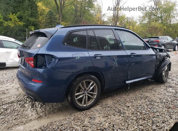 5UXTY9C00M9F59640 2021 BMW X3 Blue Задня права чверть