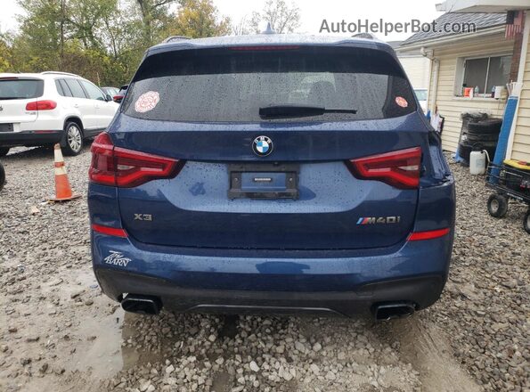 5UXTY9C00M9F59640 2021 BMW X3 Blue Вид ззаду