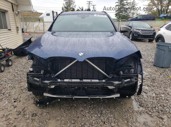 5UXTY9C00M9F59640 2021 BMW X3 Blue Вид спереду