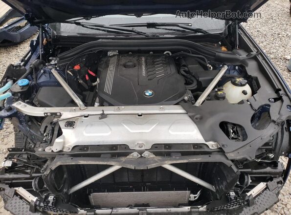 5UXTY9C00M9F59640 2021 BMW X3 Blue Вид підкапотного простору
