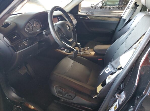 5UXWZ7C30H0V88958 2017 BMW X3 Black Vista interior delantera