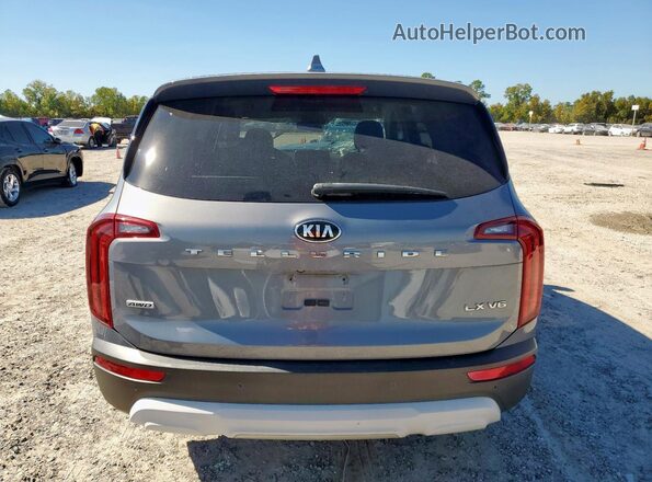 5XYP2DHC4MG126067 2021 KIA TELLURIDE Gray უკანა ხედი
