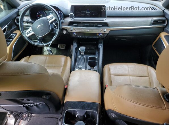 5XYP54HC7NG205127 2022 KIA TELLURIDE Gray Widok deski rozdzielczej