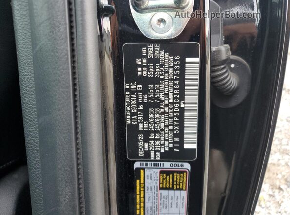 5XYP5DGC2RG475356 2024 KIA TELLURIDE Black 360 interior view