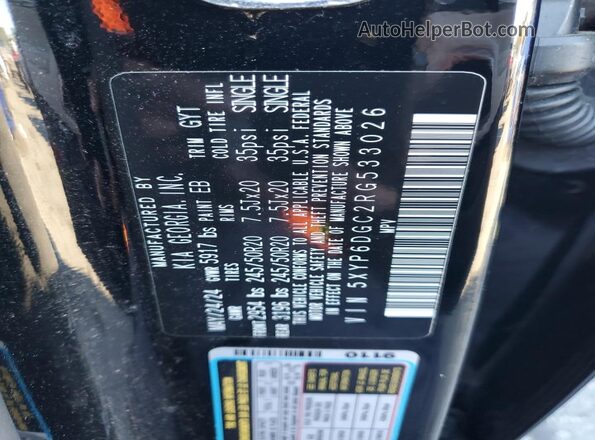 5XYP6DGC2RG533026 2024 KIA TELLURIDE Черный Вид подкапотного пространства
