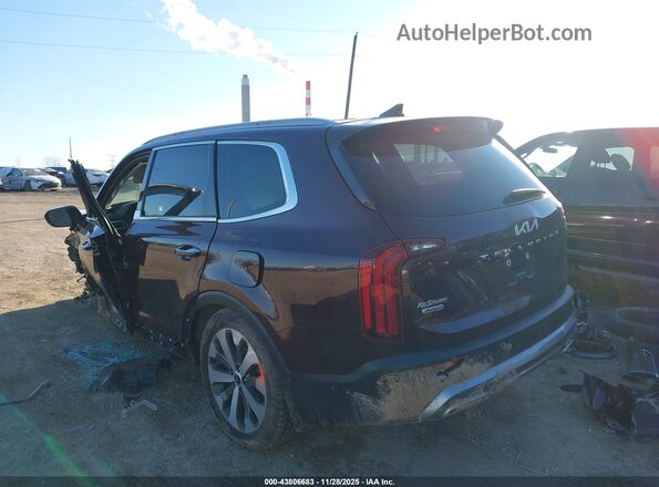 5XYP6DHC9NG200699 2022 KIA TELLURIDE Burgundy Trasero izquierdo