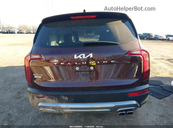 5XYP6DHC9NG200699 2022 KIA TELLURIDE Burgundy 