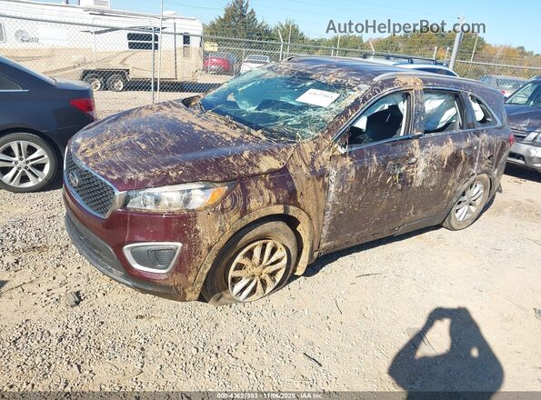 5XYPGDA39HG331093 2017 KIA SORENTO Burgundy Przód lewy