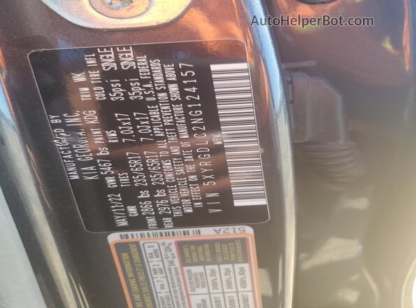 5XYRGDLC2NG124157 2022 KIA SORENTO Серый Вид подкапотного пространства