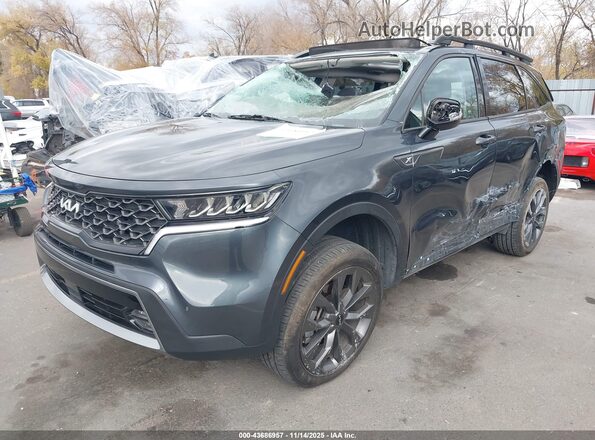 5XYRHDLF2NG117779 2022 KIA SORENTO Gray Առջևի ձախ երեք քառորդ տեսարան