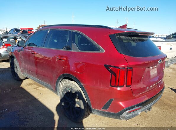 5XYRK4LF9MG066474 2021 KIA SORENTO Maroon Trasero izquierdo