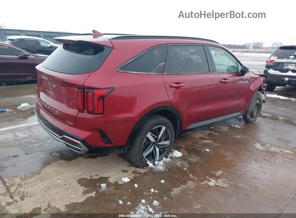 5XYRL4LC2NG085324 2022 KIA SORENTO Burgundy უკანა მარჯვენა