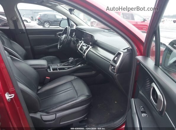 5XYRL4LC2NG085324 2022 KIA SORENTO Burgundy წინა სალონის ხედი