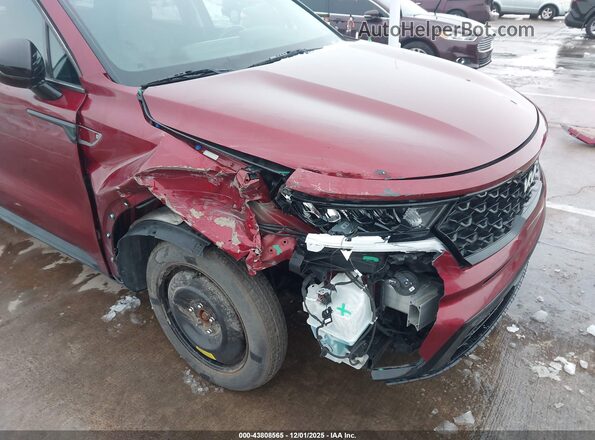 5XYRL4LC2NG085324 2022 KIA SORENTO Burgundy წინა ხედი