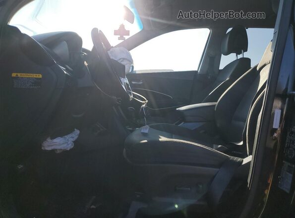 5XYZUDLB8GG306268 2016 HYUNDAI SANTA Black Вид салону спереду