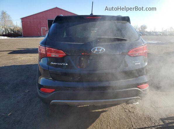 5XYZUDLB8GG306268 2016 HYUNDAI SANTA Black Вид ззаду