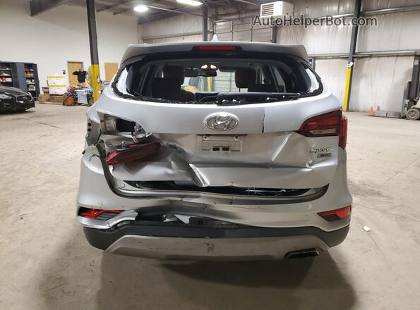 5XYZUDLBXJG522601 2018 HYUNDAI SANTA Silver Widok z tyłu