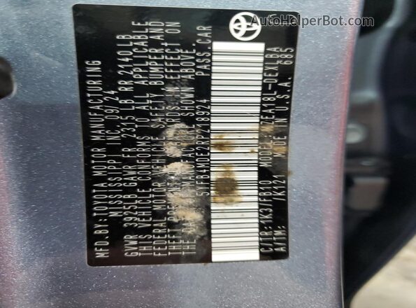 5YFB4MDE2RP218924 2024 TOYOTA LL Blue Widok komory silnika