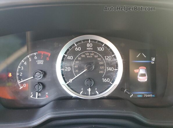 5YFEPMAE6MP237753 2021 TOYOTA LL White Instrument cluster view