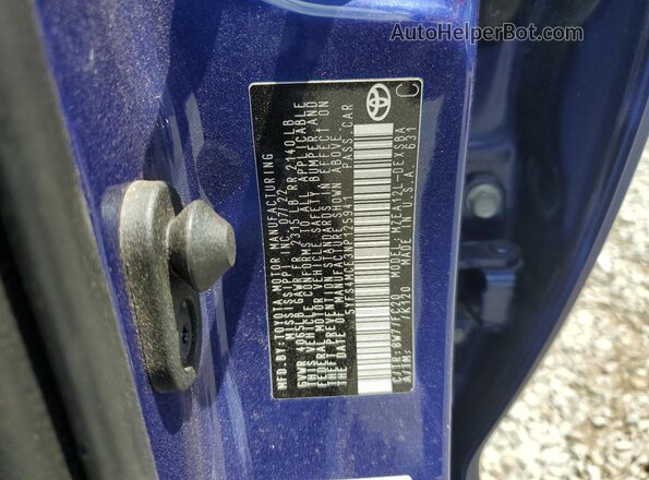 5YFS4MCE3NP125941 2022 TOYOTA LL Синий Вид наклейки с VIN-кодом