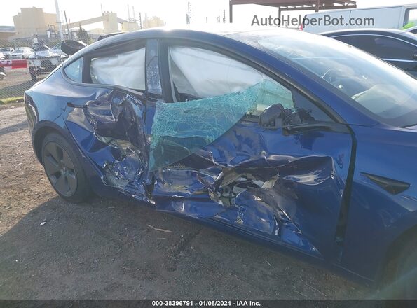 5YJ3E1EAXMF876328 2021 TESLA MODEL 3 Blue Widok z przodu