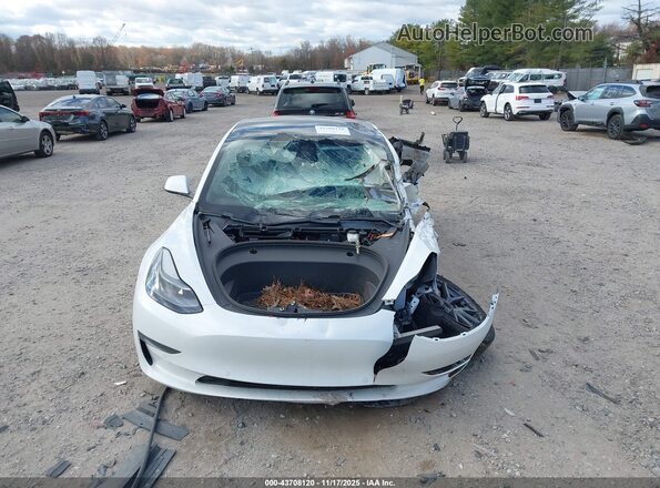 5YJ3E1EB0MF045316 2021 TESLA MODEL 3 White Instrument cluster view